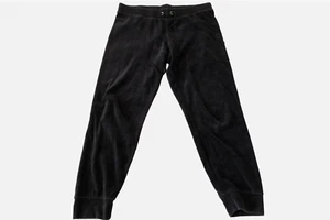 Juicy Couture Damen schwarz Velours Mid Rise Kordelzug Jogginghose Hose Größe Large - Bild 1 von 8