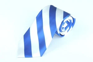 Lord R Colton Collegiate Stripe Tie Blue & White Necktie - $95 Retail 58 x 3.25 - Picture 1 of 1