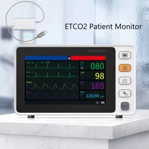 CONTEC 5" Color LCD Portable Patient Monitor ICU Vital Signs Sidestream ETCO2 - Picture 1 of 20