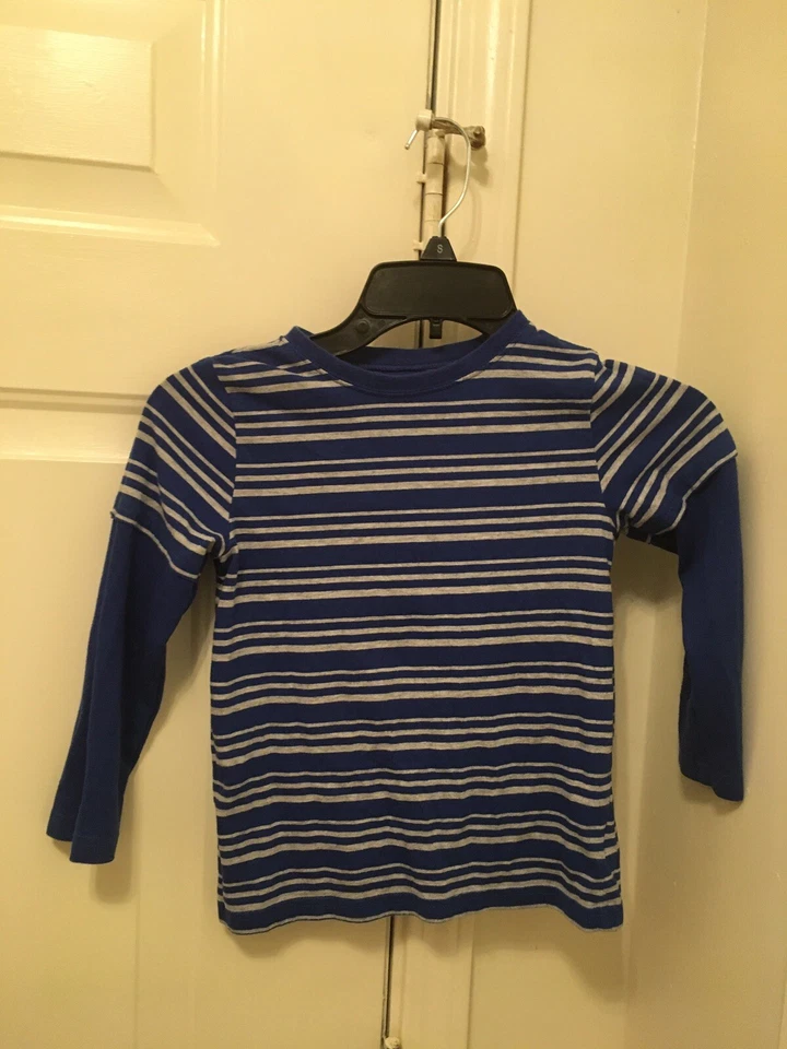 Camisa Okie Dokie Niño, Talla 6, Azul Real con Rayas Grises o Diseño Foto 1 de 1