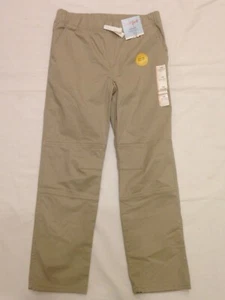 Cat & Jack Boys' Flat Front Straight Fit Uniform Elastic Waist Chino Pants SZ 10 - Picture 1 of 5