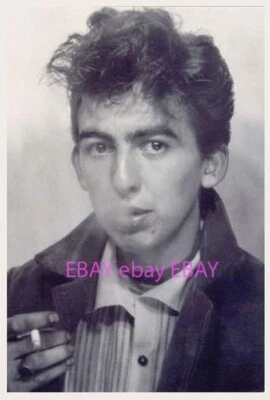 YOUNG GEORGE HARRISON Beatles, Smoking, 1950s MAGNET 2x3" Refrigerator Locker - image 1 of 3