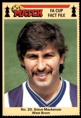 Match FA Cup Fact File 1986 - Steve Mackenzie (West Bromwich Albion) No. 20 - Image 1 of 2