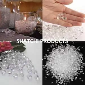 Clear Diamond Confetti Table Top Scatter Wedding Party Sparkly Crystal Bead Gems - Picture 1 of 21