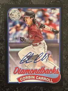 2024 Topps Corbin Carroll 1989 On Card Auto Black /199 Diamondbacks - Picture 1 of 2
