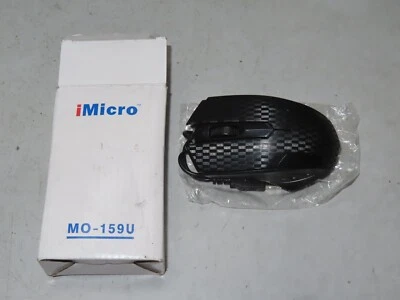 iMicro MO-159U Wired USB Optical Ergonomic Scrolling Computer Mouse - Image 1 of 3