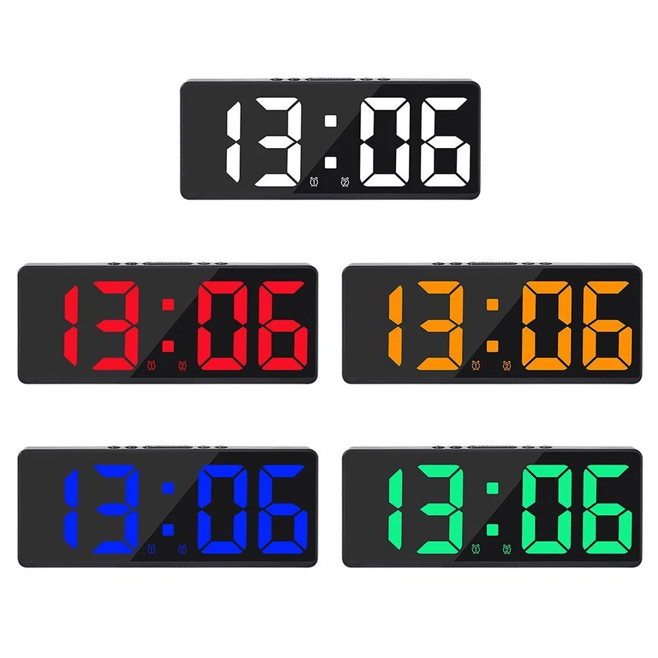 Temperature Calendar Electronic Clock Large Number LED Digital Alarm Clock - Image 1 of 4