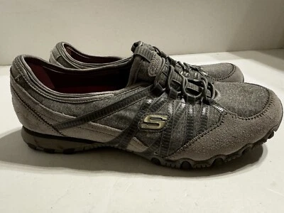 Zapatillas deportivas Skechers Bikers zapatos sin cordones para mujer 8,5 22413 gris gamuza Foto 1 de 4
