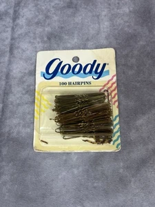 Vintage 1989 Goody Haarnadeln, 100 Kugelspitze, braun, 2 Größen NOS NEU OVP - Bild 1 von 3