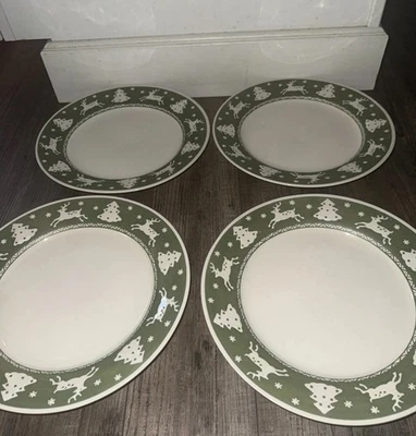 Juegos de platos vajilla para 4 platos de cena Sango Handcrafted White Woods 6170 Foto 1 de 3