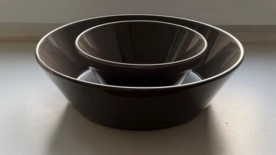 Pampered Chef Stoneware #100083 Mittlere + kleine Servierschüssel #1455 Delphin - Bild 1 von 4