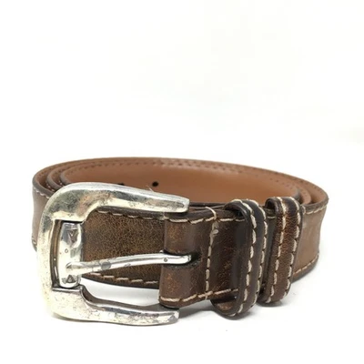 Cinturón de Vestir Johnston & Murphy Para Hombre Talla 40 Cuero Marrón Latón Hecho en EE. UU. De Colección Foto 1 de 4