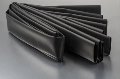 8 x RS PRO Heat Shrink Tube, Black 25.4mm Sleeve Dia. x 1.22m Length 2:1 Ratio - Image 1 of 3