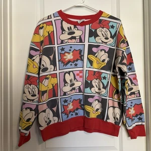 Mickey & Co roter Comicstreifen Rundhalsausschnitt - Größe L - Bild 1 von 4