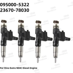 4X Fuel Injector 095000-5322 0950005322 for Hino Dutro N04C - Picture 1 of 6