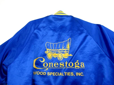 Chaqueta de bombardero de colección Conestoga Wood Specialists para hombre M 40-42 azul satinado Dunbrooke Foto 1 de 4
