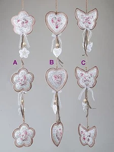 formano Deko-Hänger Fensterdeko Blume Schmetterling Herz natur Landhaus - Bild 1 von 4