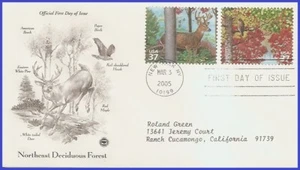 USA5 #3899d ADDR PCS ARTCRAFT FDC STR2  White-tailed Deer Deciduous Forest - Picture 1 of 1