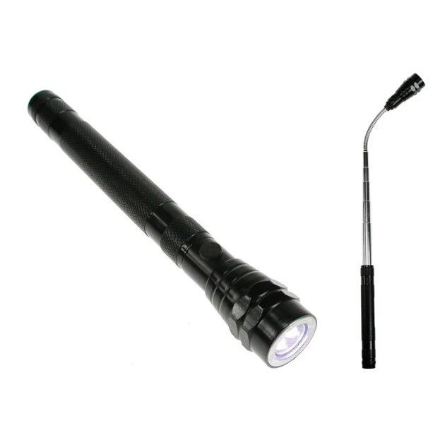 Magnetic Expandable Extendable Telescopic Flexible Flashlight 200 LM Black