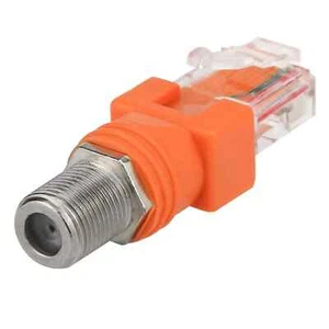 Coaxial to Ethernet Adapter, 2 Pack Coax F Female to RJ45 Male Converter Uiinoso - Picture 1 of 6