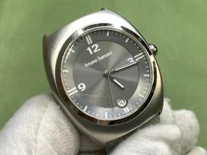 BRUNO BANANI DATE Gray Dial 10 ATM S/S QUARTZ MEN'S WRIST WATCH - Picture 1 of 20