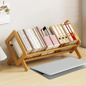 Bücherregal Desktop, Buch Organizer, Bambus, dekoratives Regal, Schreibtisch - Bild 1 von 4