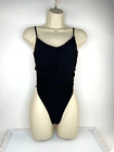 BLACK ONE PIECE SWIMSUIT L MALAI HARPER ANTHROPOLOGIE RUCHED TIES NEW $146