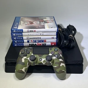 Sony PlayStation 4 PS4 Slim 500GB Console 5 Games Bundle lot Controller #ML9 - Picture 1 of 12