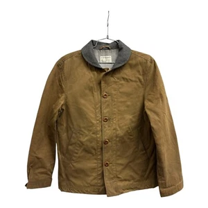 CLUB MONACO Waxed Cotton Flannel-Lined Barn Jacket - XS/S - Caramel Brown RARE! - Picture 1 of 10