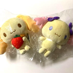 Azuki & Chiffon Munyugurumi Plush Toy Doll Set of 2 Cinnamon Friends Sanrio NEW - Picture 1 of 5