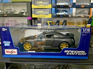 Maisto S.E :18 Scale EXCLUSIVE STYLE 2009 Nissan GT-R R35 Matte Black NEW IN BOX - Picture 1 of 4