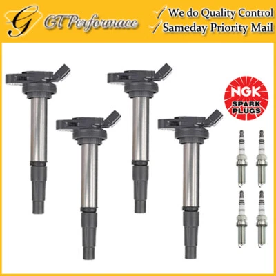 Quality Ignition Coil & NGK Spark Plug 4PCS for xD/ Corolla Matrix Prius L4 - Image 1 of 4