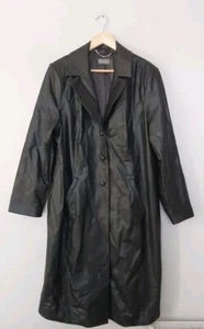 Abrigo QVC Ruth Langsford Cuello Solapa Cocodrilo Repujado Negro Talla 22 Nuevo. - Imagen 1 de 3