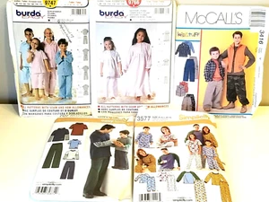 Paket 5 Vintage Schnittmuster Schlafanzüge für die Familie Männer Damen Kinder - Bild 1 von 11