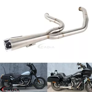 Exhaust System 2-into-1 For Harley Low Rider ST FXLRST FXLR FXLRS FXBB FXST 18+ - Picture 1 of 10