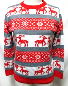 Camii Mia Boys Christmas Holiday Sweater Jumper Reindeer Size Sz Large Lg L - Picture 1 of 17