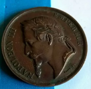 Médaille Cuivre NAPOLEON III EMPEREUR par CAQUE - Imagen 1 de 2
