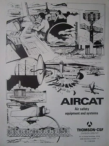 6/1982 PUB THOMSON CSF DRS-TVT AIRCAT AIR SAFETY ATC RADAR CONTROL ORIGINAL AD - Picture 1 of 1