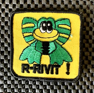 R-RIVIT RANA RICAMATA SOLO TOPPA DA CUCIRE 3" x 3" NOS - Foto 1 di 2