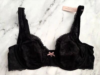 Sujetador Victoria's Secret nuevo con etiquetas Body de Victoria negro de encaje sin forro Foto 1 de 4