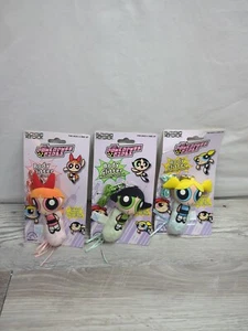 3 figuras llaveros Power Puff niñas de colección The Cartoon Network brillo - Imagen 1 de 8