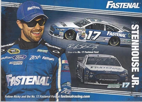 2015 RICKY STENHOUSE JR "FASTENAL" #17 NASCAR SPRINT CUP SERIES POSTCARD Cover