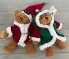 Adorable Plush 7 Inch March Of Dimes 2002 Holiday  Mr. And Mrs. Claus