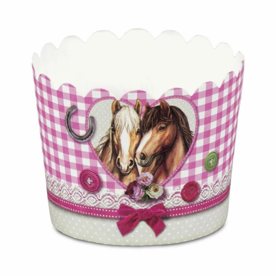 Backform/Cupcake-Backform aus Papier "PFERD (Pferdefreunde)" 12 Stück – Muffins - Bild 1 von 1