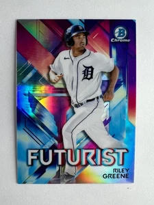 2021 Bowman Chrome Riley Greene Futurist Insert #FUT-RG Detroit Tigers - Picture 1 of 10