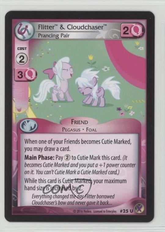 2016 My Little Pony Collectible Card Game - Marks in Time Flitter & Cloudchaser - Image 1 of 2