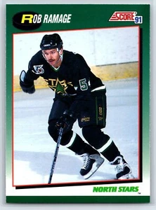 1991-92 Score Rookie and Traded Rob Ramage Minnesota North Stars #23T - Picture 1 of 2