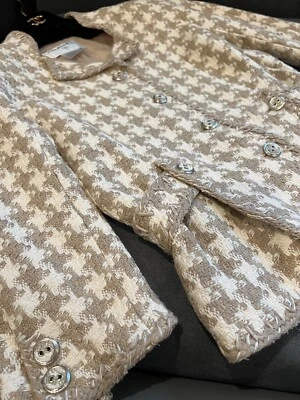 CHANEL 08P SILK TWEED CC LOGO JACKET BLAZER FR40 US8 - Image 1 of 4