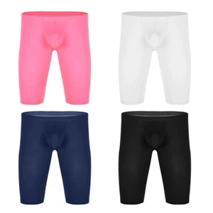 Mens Sports Workout Gyms Short Pants Elastic Waistband Bulge Pouch Tight Shorts - Picture 1 of 57