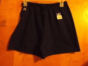 BRAND NEW LADY'S RUSSELL NAVY BLUE COLORED PULL-ON w/ DRAWSTRING SHORTS - Picture 1 of 3